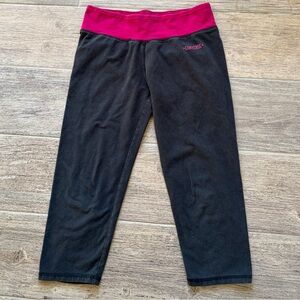 Converse Black Leggings with Pink Waistband
